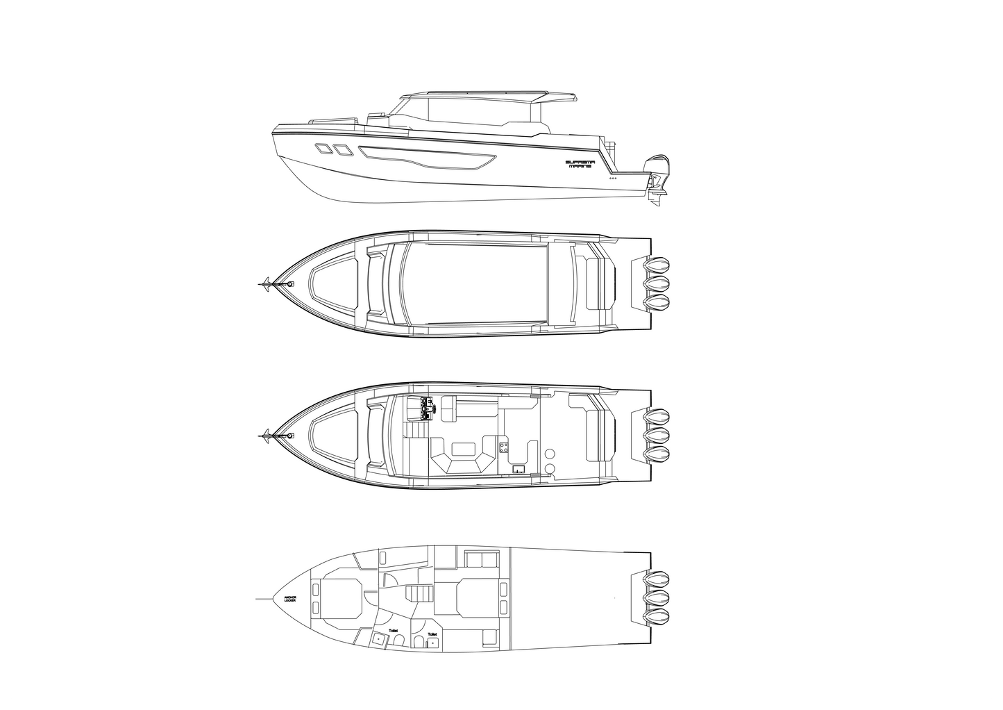 Suprema 50 Express Cruiser with Yamaha F425 Outboard
