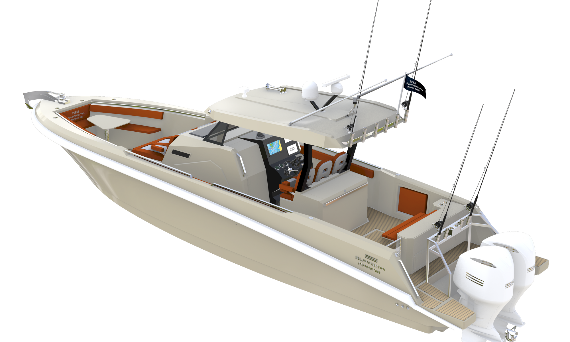 Suprema 36 Center Console - Large Console- Full Featured